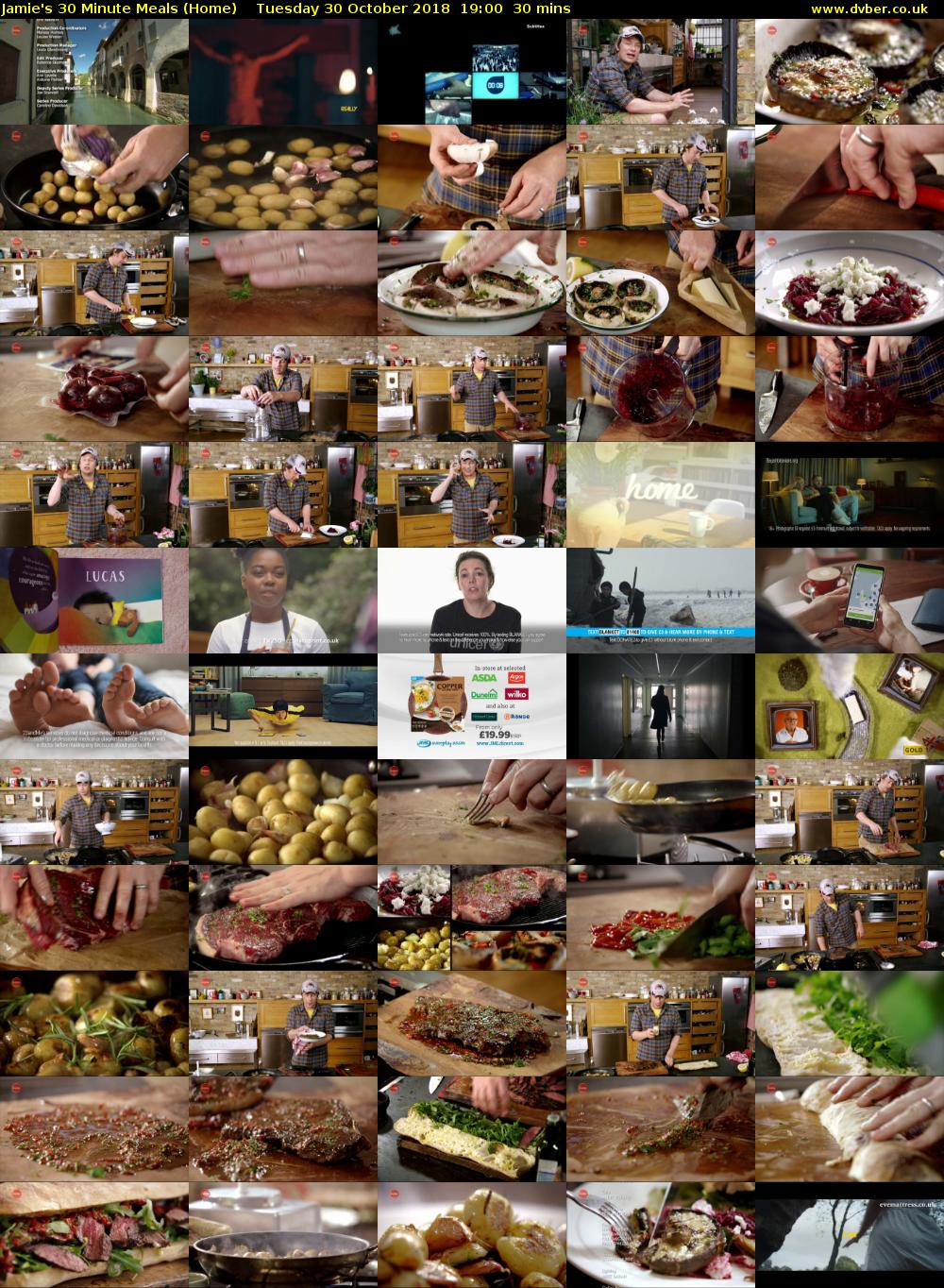 Jamie's 30 Minute Meals (Home) Tuesday 30 October 2018 19:00 - 19:30