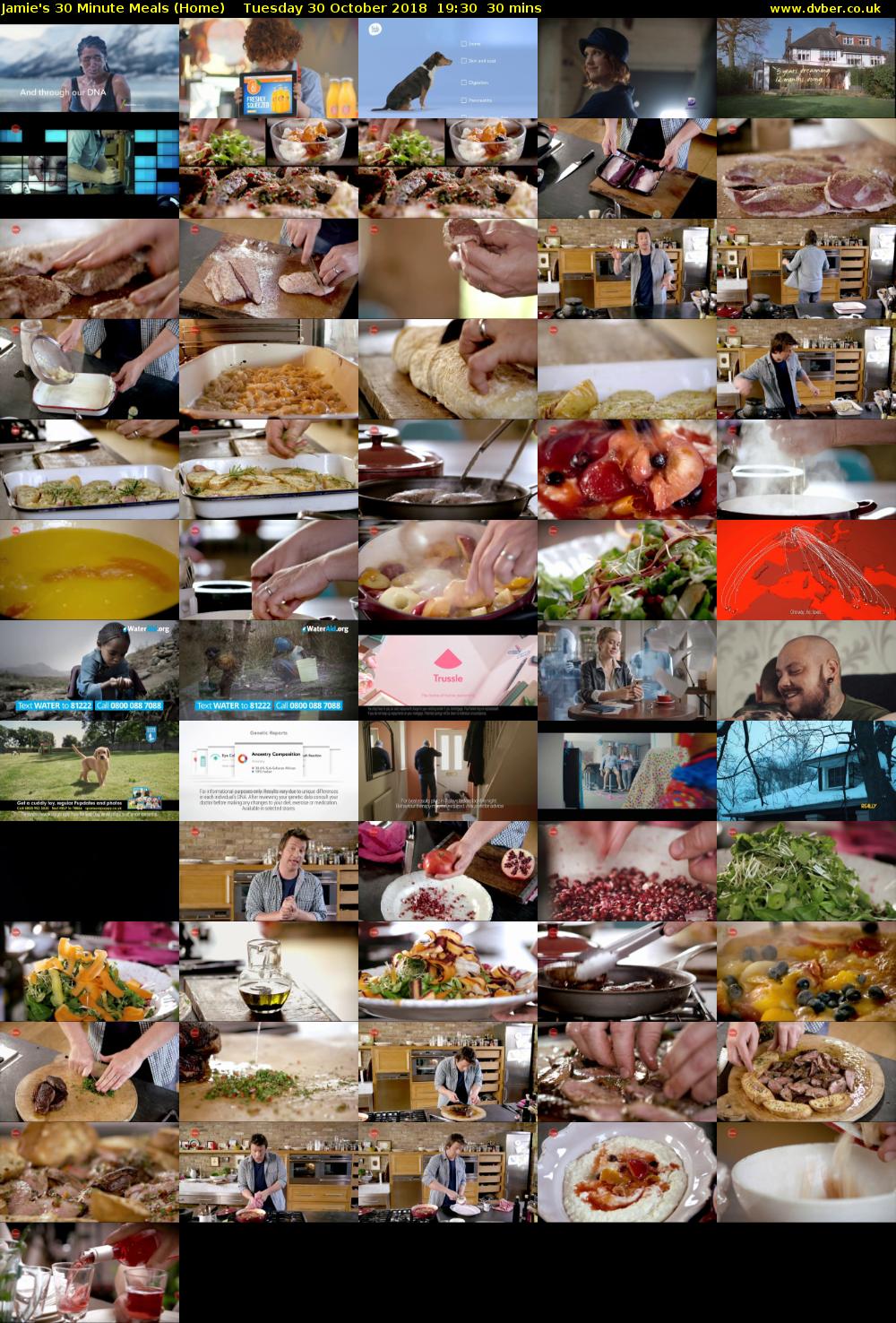 Jamie's 30 Minute Meals (Home) Tuesday 30 October 2018 19:30 - 20:00