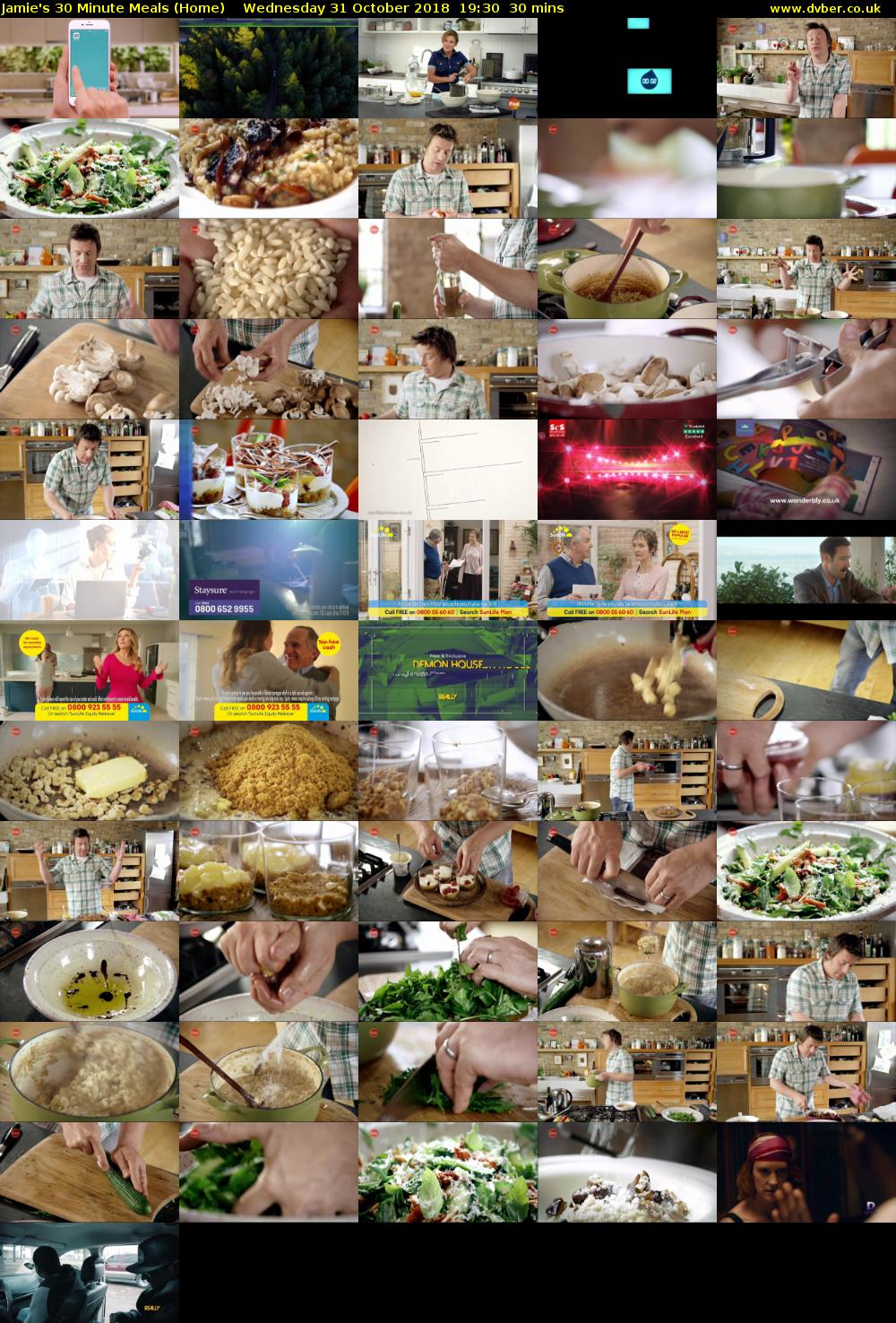 Jamie's 30 Minute Meals (Home) Wednesday 31 October 2018 19:30 - 20:00
