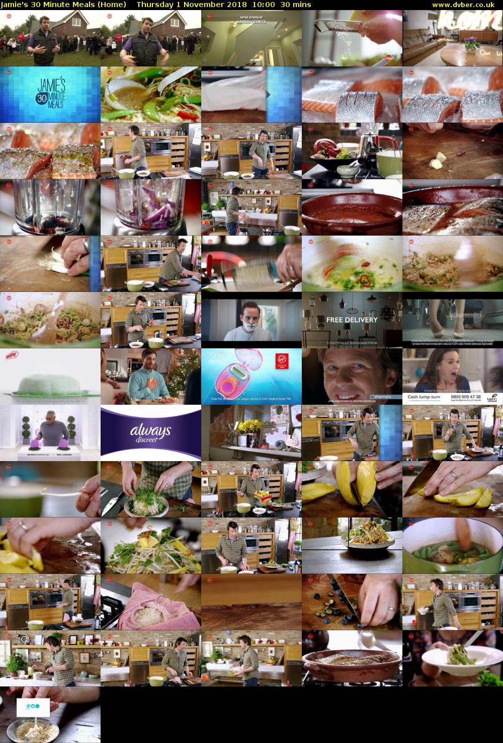 Jamie's 30 Minute Meals (Home) Thursday 1 November 2018 10:00 - 10:30