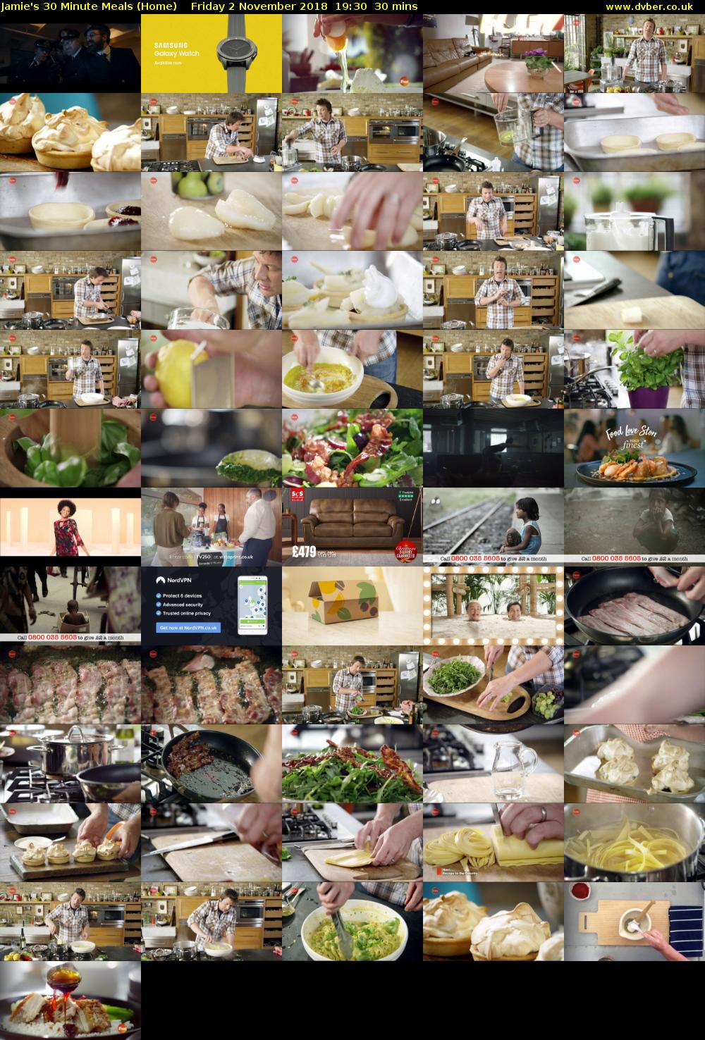 Jamie's 30 Minute Meals (Home) Friday 2 November 2018 19:30 - 20:00