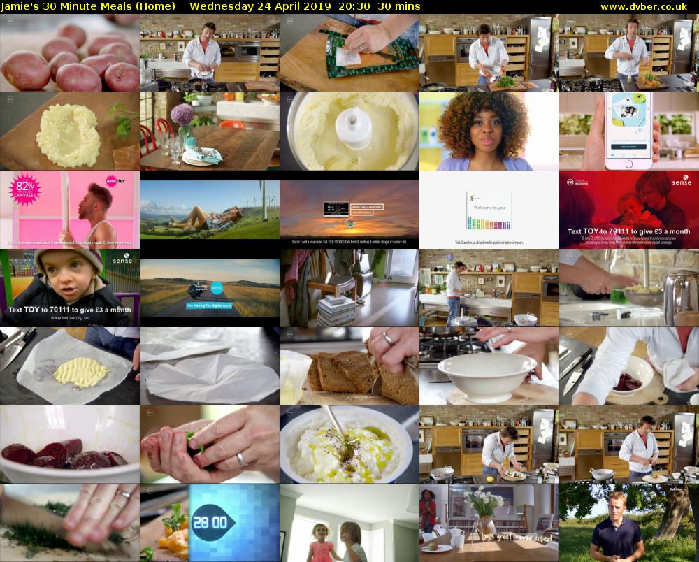 Jamie's 30 Minute Meals (Home) Wednesday 24 April 2019 20:30 - 21:00