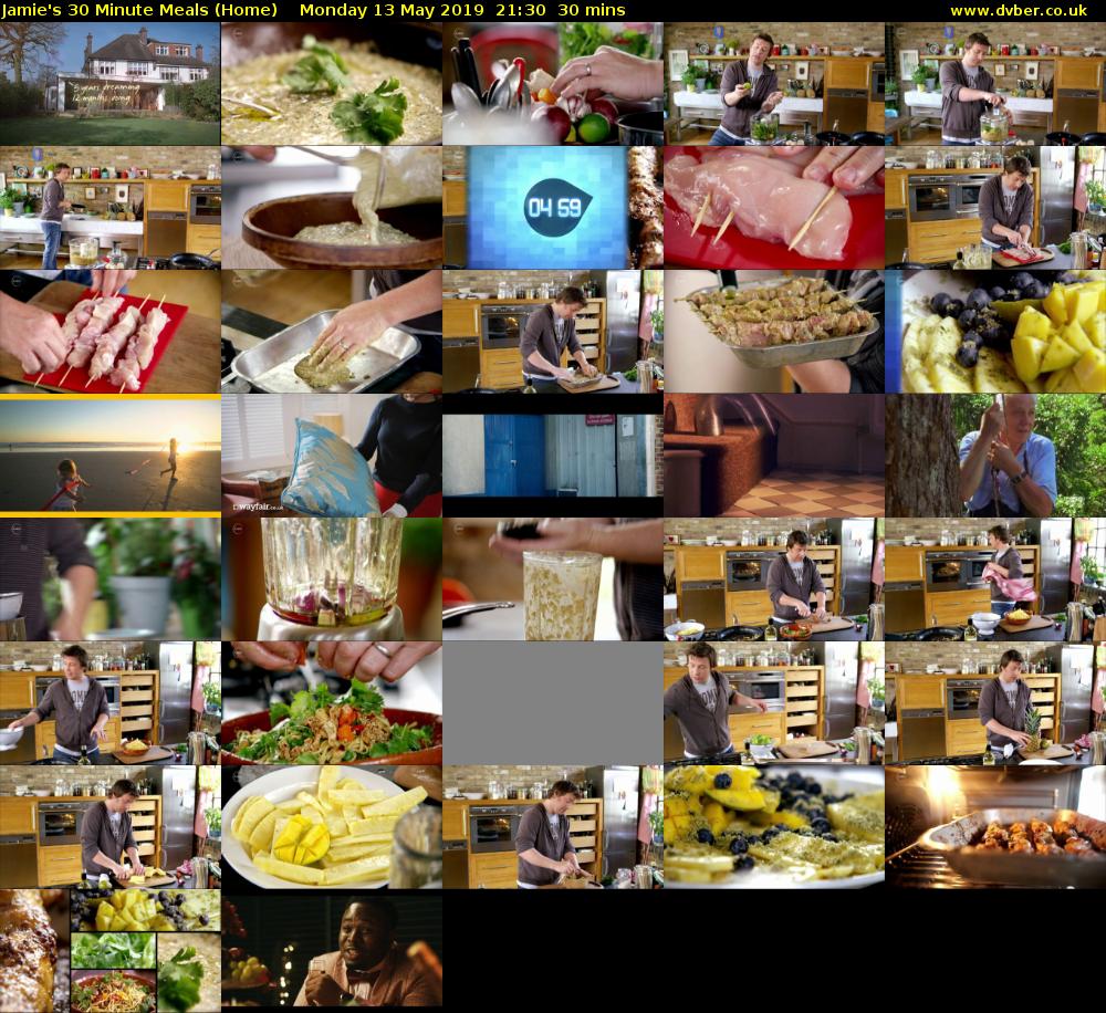 Jamie's 30 Minute Meals (Home) Monday 13 May 2019 21:30 - 22:00