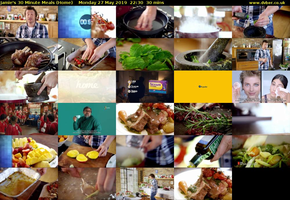 Jamie's 30 Minute Meals (Home) Monday 27 May 2019 22:30 - 23:00