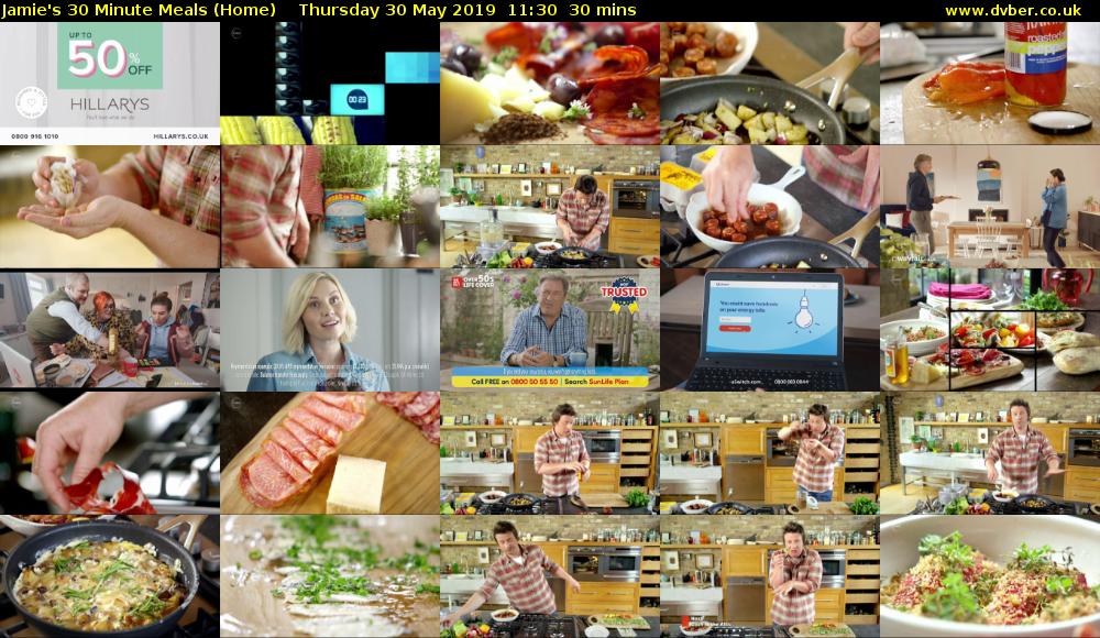 Jamie's 30 Minute Meals (Home) Thursday 30 May 2019 11:30 - 12:00