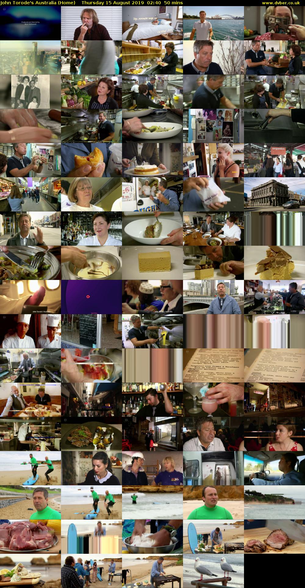 John Torode's Australia (Home) Thursday 15 August 2019 02:40 - 03:30