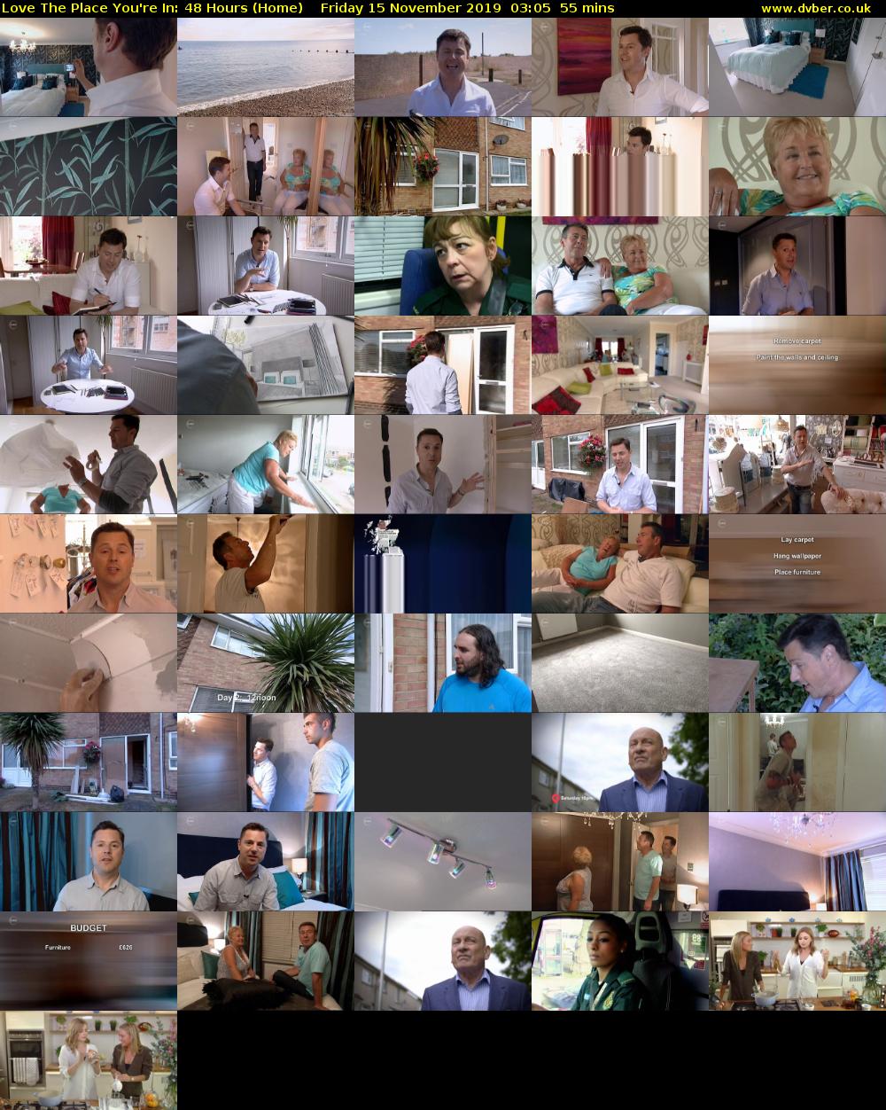Love The Place You're In: 48 Hours (Home) Friday 15 November 2019 03:05 - 04:00
