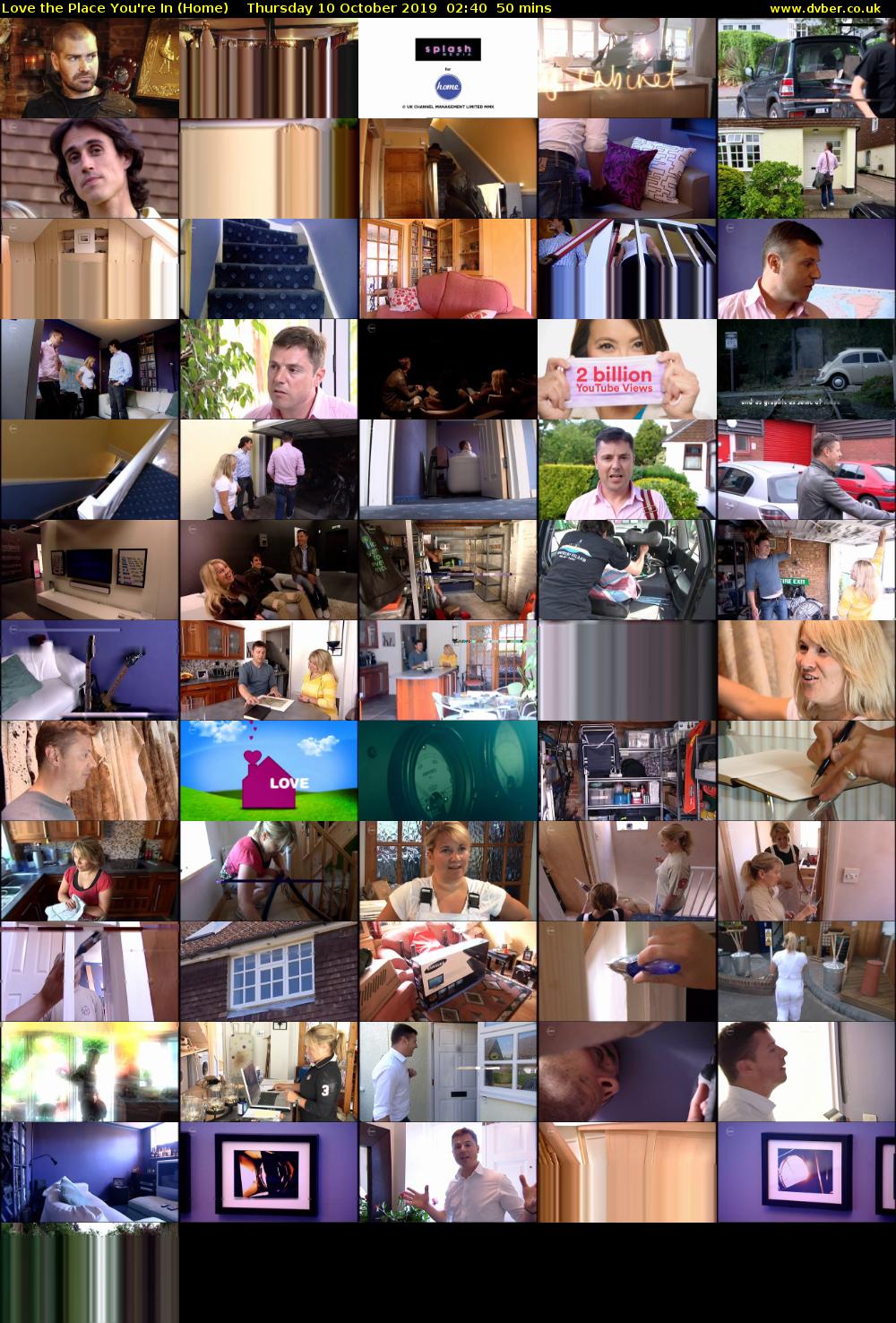 Love the Place You're In (Home) Thursday 10 October 2019 02:40 - 03:30