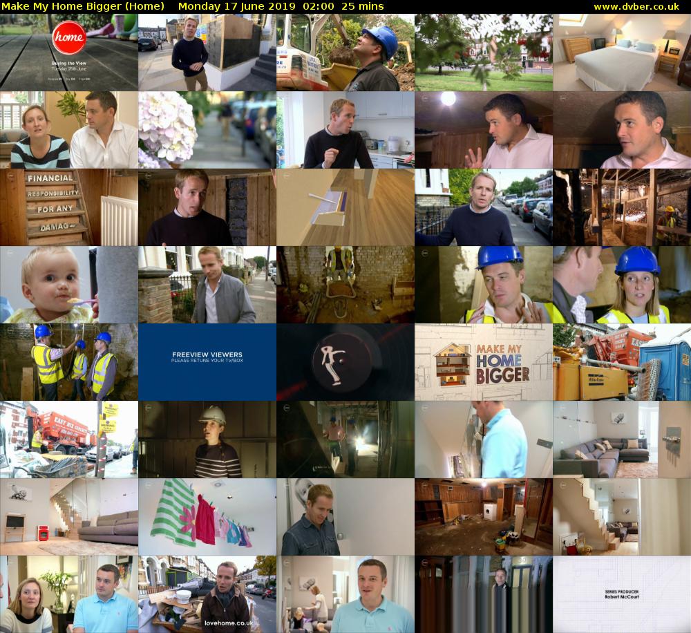 Make My Home Bigger (Home) Monday 17 June 2019 02:00 - 02:25