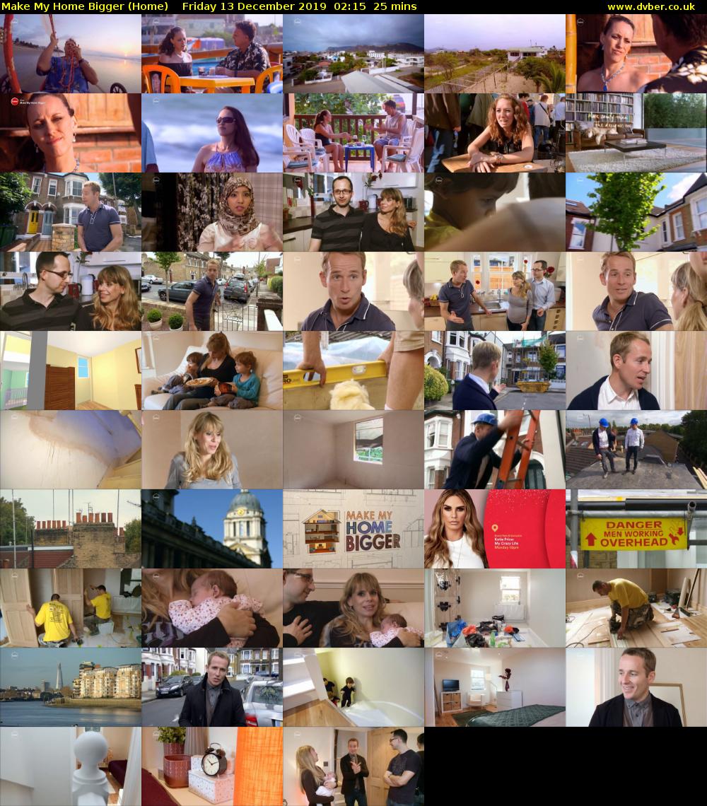 Make My Home Bigger (Home) Friday 13 December 2019 02:15 - 02:40
