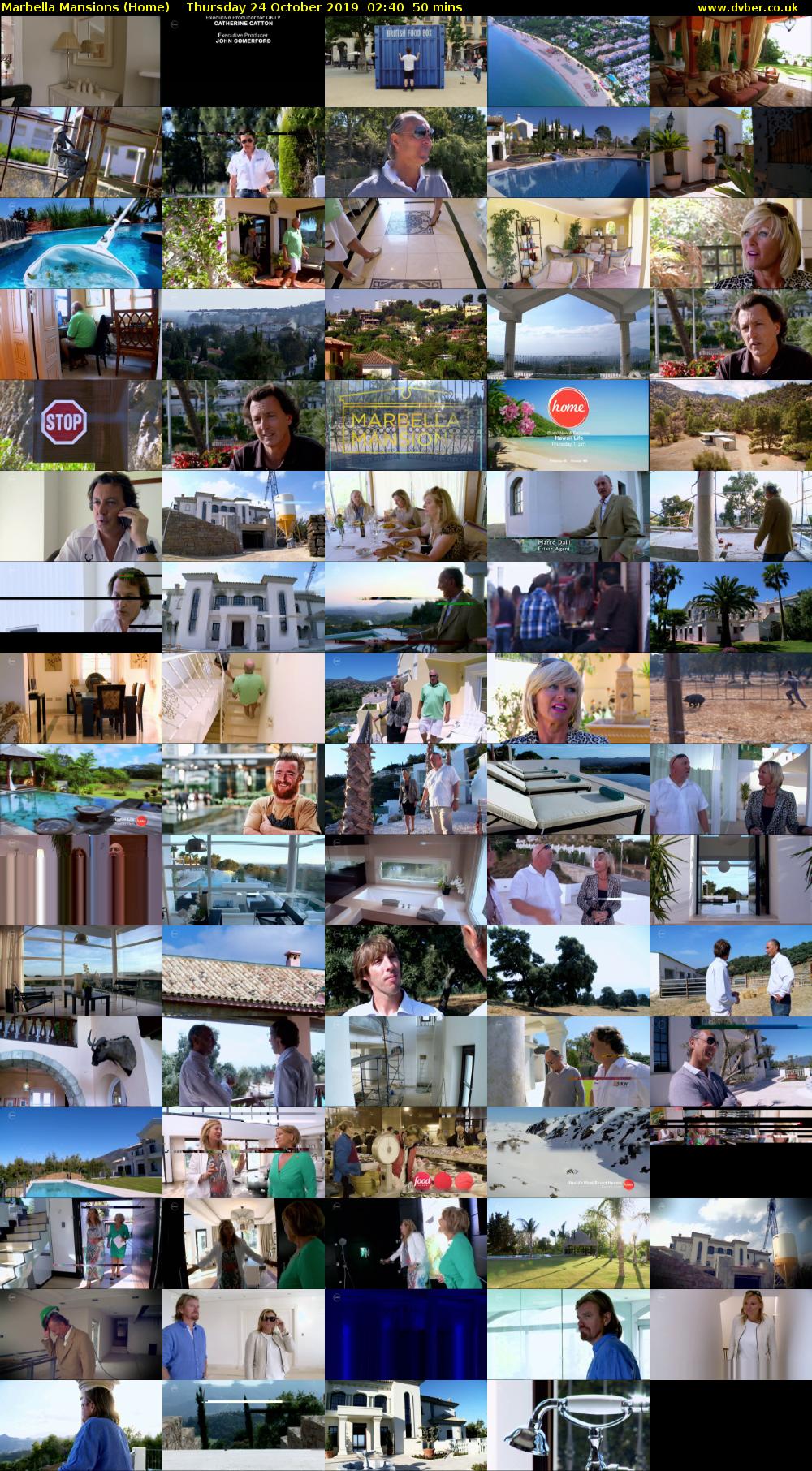 Marbella Mansions (Home) Thursday 24 October 2019 02:40 - 03:30