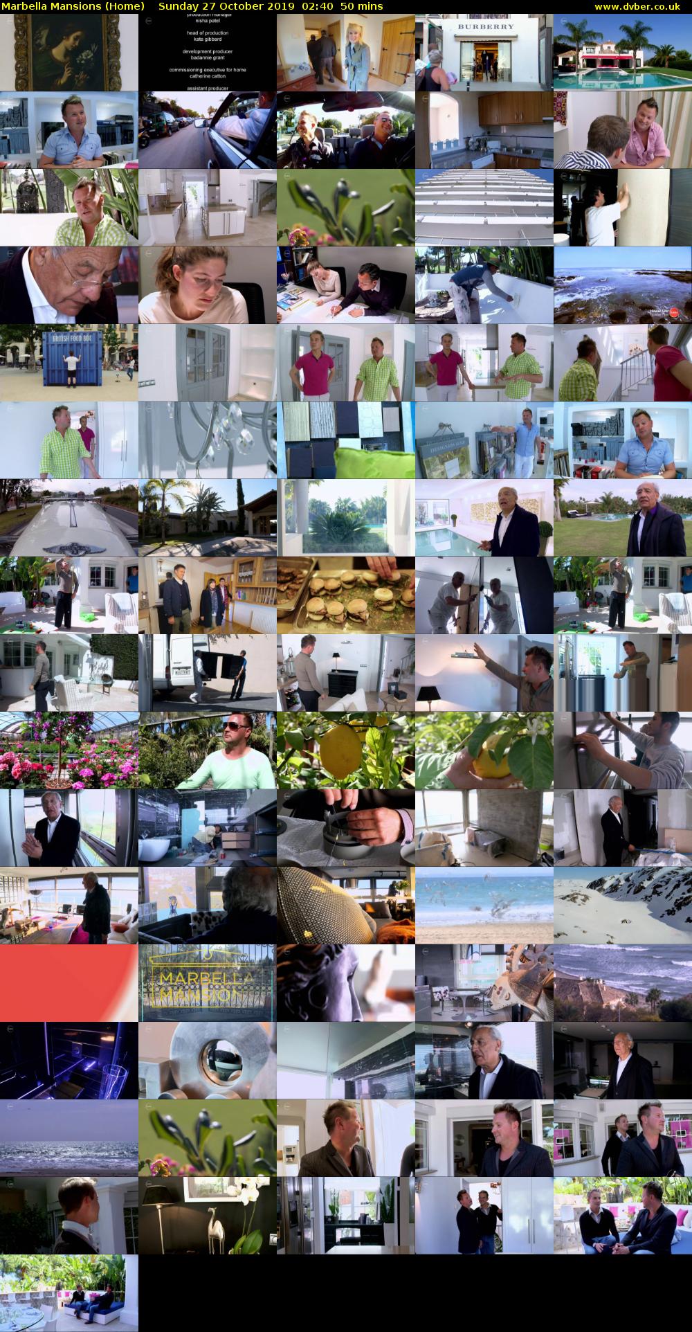 Marbella Mansions (Home) Sunday 27 October 2019 02:40 - 03:30