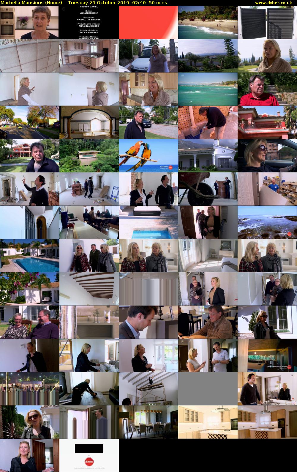 Marbella Mansions (Home) Tuesday 29 October 2019 02:40 - 03:30