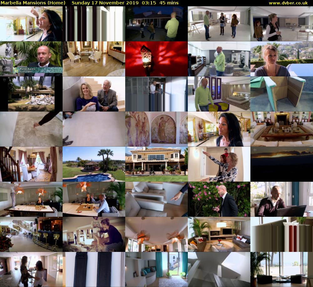Marbella Mansions (Home) Sunday 17 November 2019 03:15 - 04:00
