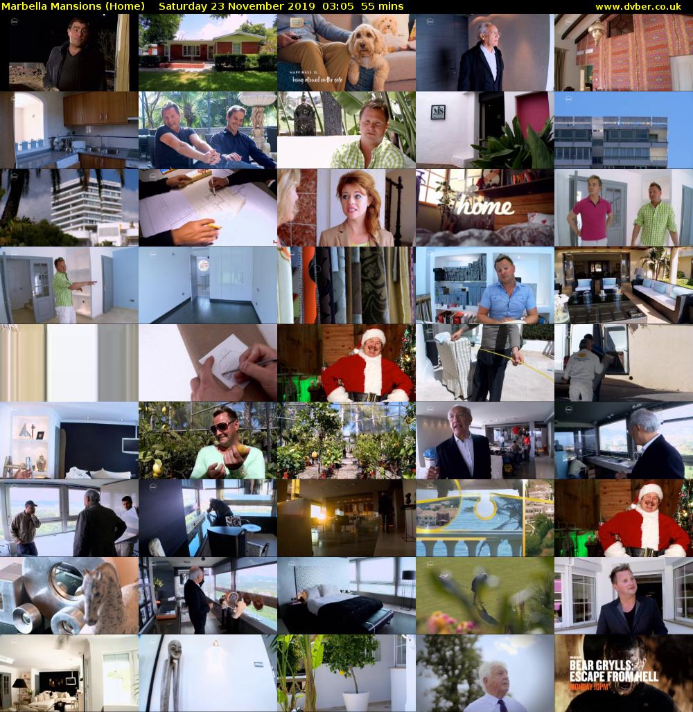 Marbella Mansions (Home) Saturday 23 November 2019 03:05 - 04:00