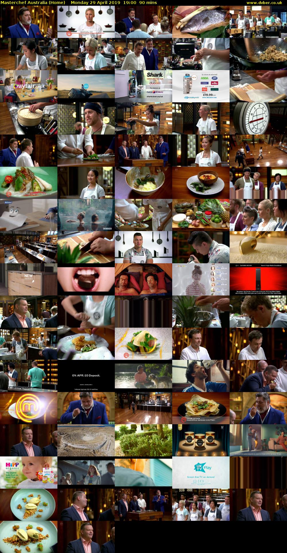 MasterChef Australia (Home) Monday 29 April 2019 19:00 - 20:30