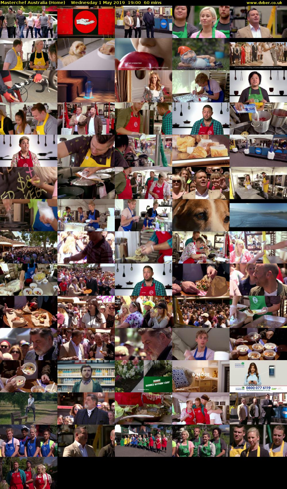 MasterChef Australia (Home) Wednesday 1 May 2019 19:00 - 20:00