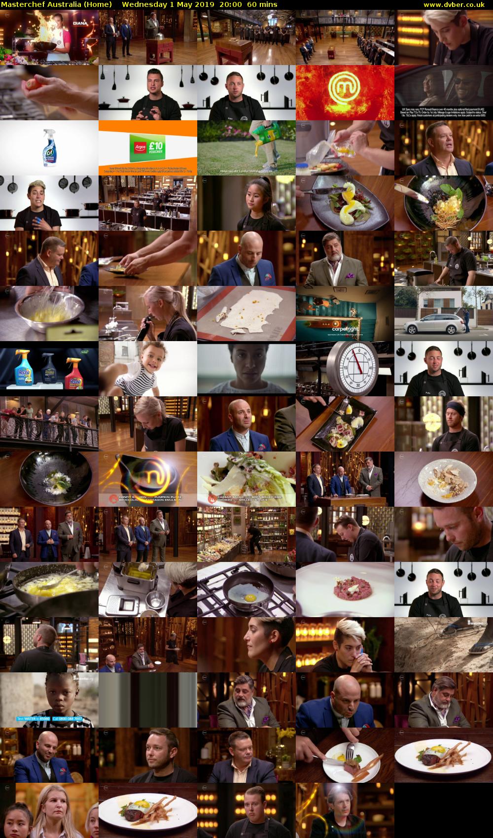 MasterChef Australia (Home) Wednesday 1 May 2019 20:00 - 21:00