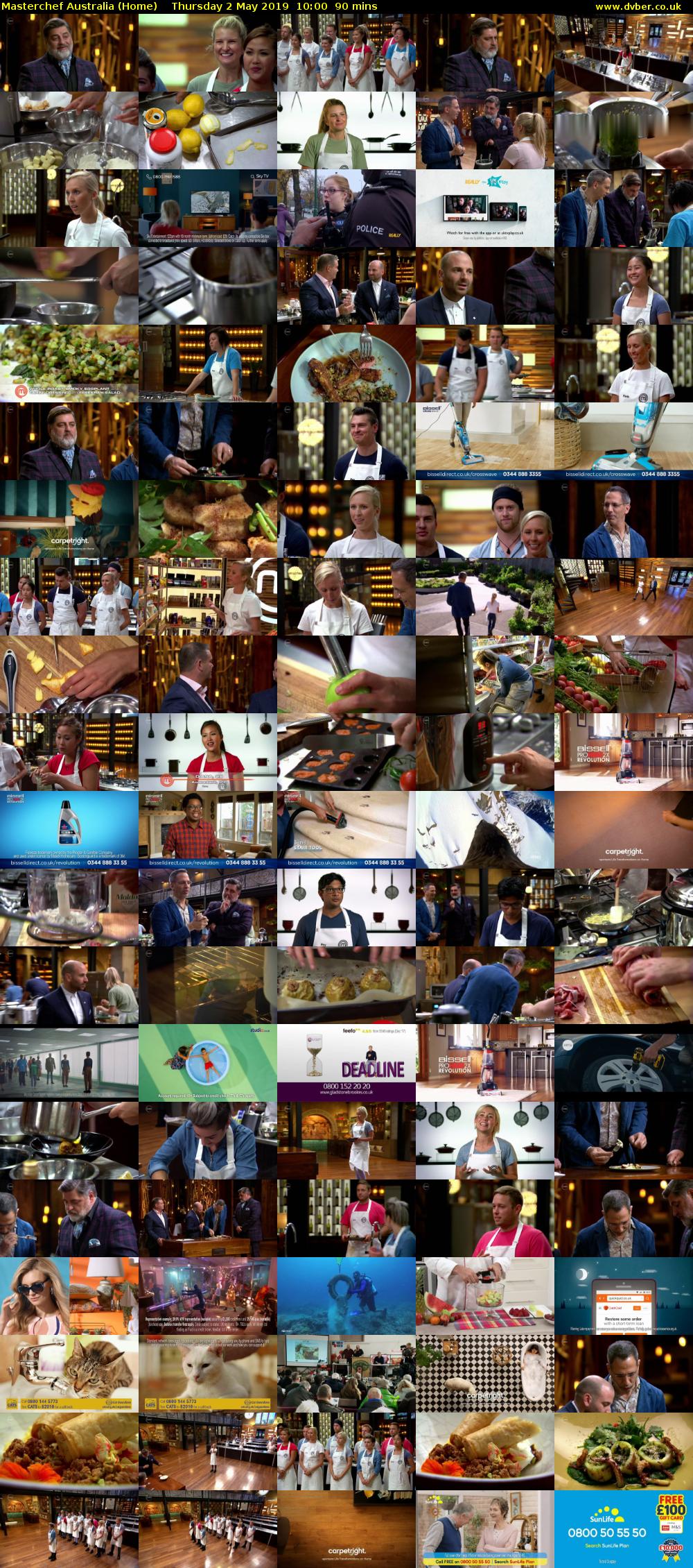 MasterChef Australia (Home) Thursday 2 May 2019 10:00 - 11:30