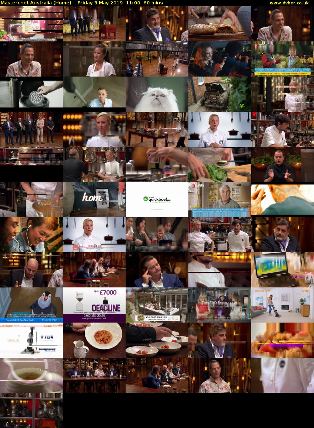 MasterChef Australia (Home) Friday 3 May 2019 11:00 - 12:00
