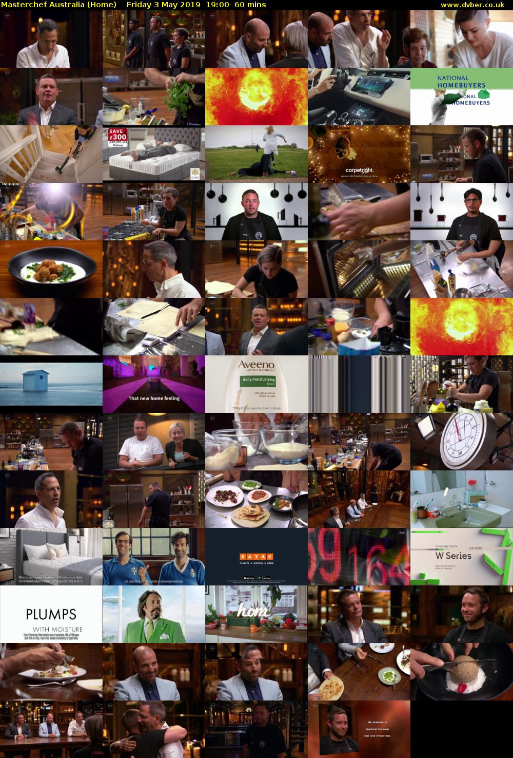 MasterChef Australia (Home) Friday 3 May 2019 19:00 - 20:00