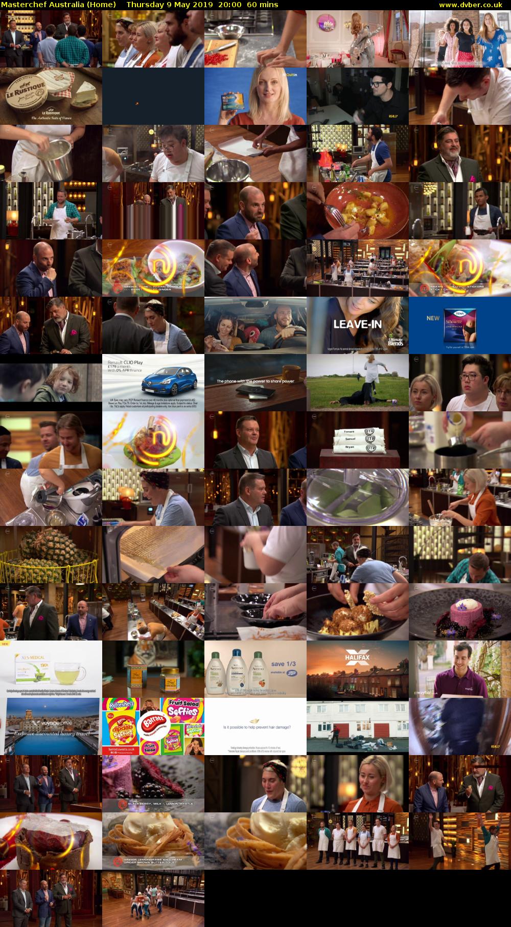 MasterChef Australia (Home) Thursday 9 May 2019 20:00 - 21:00