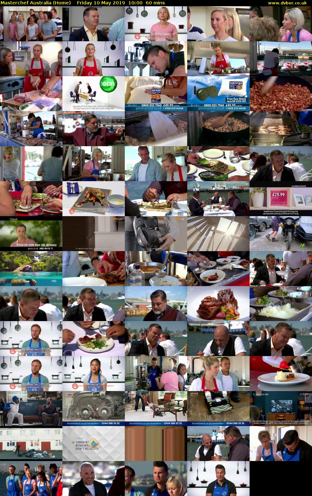 MasterChef Australia (Home) Friday 10 May 2019 10:00 - 11:00