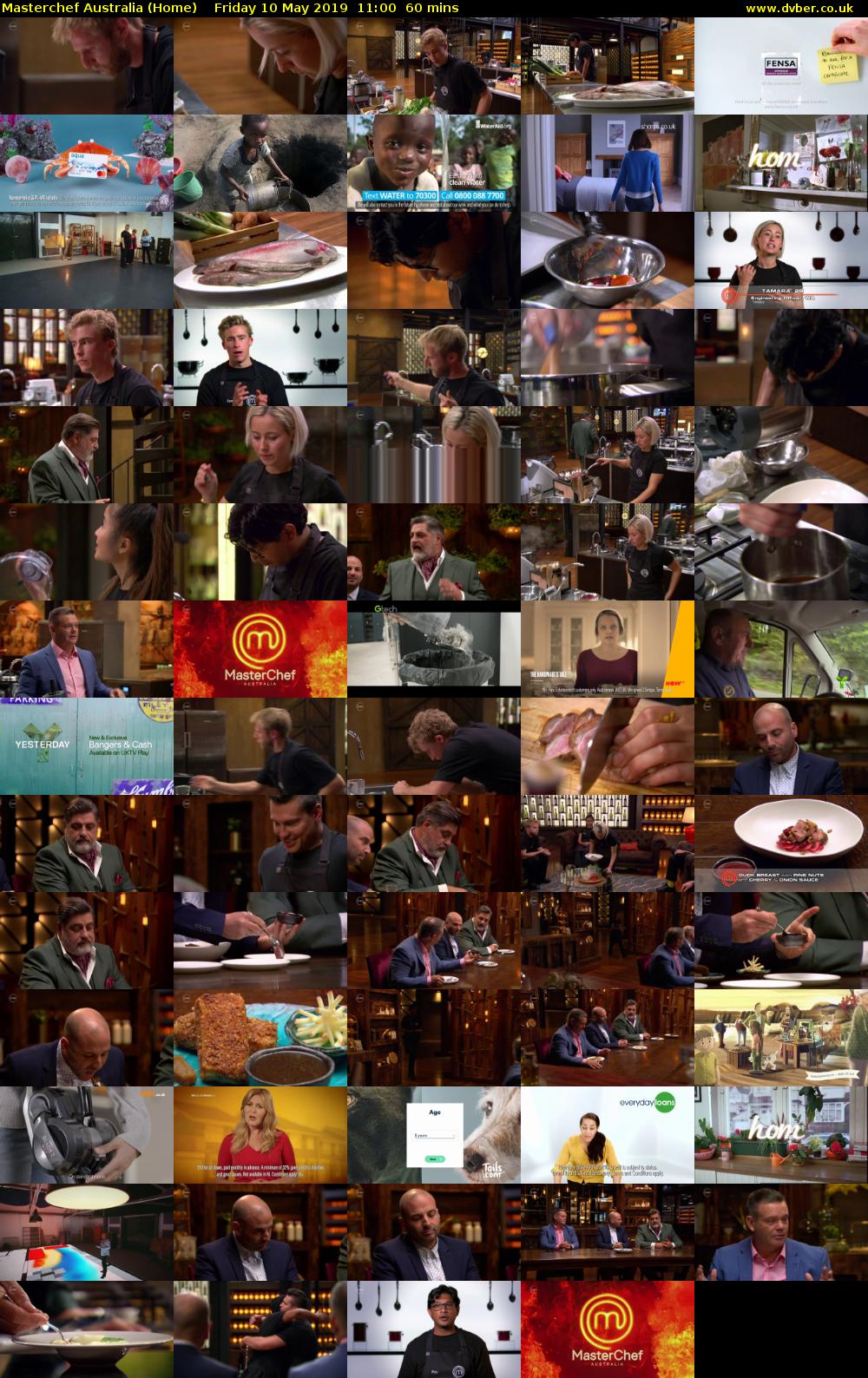 MasterChef Australia (Home) Friday 10 May 2019 11:00 - 12:00