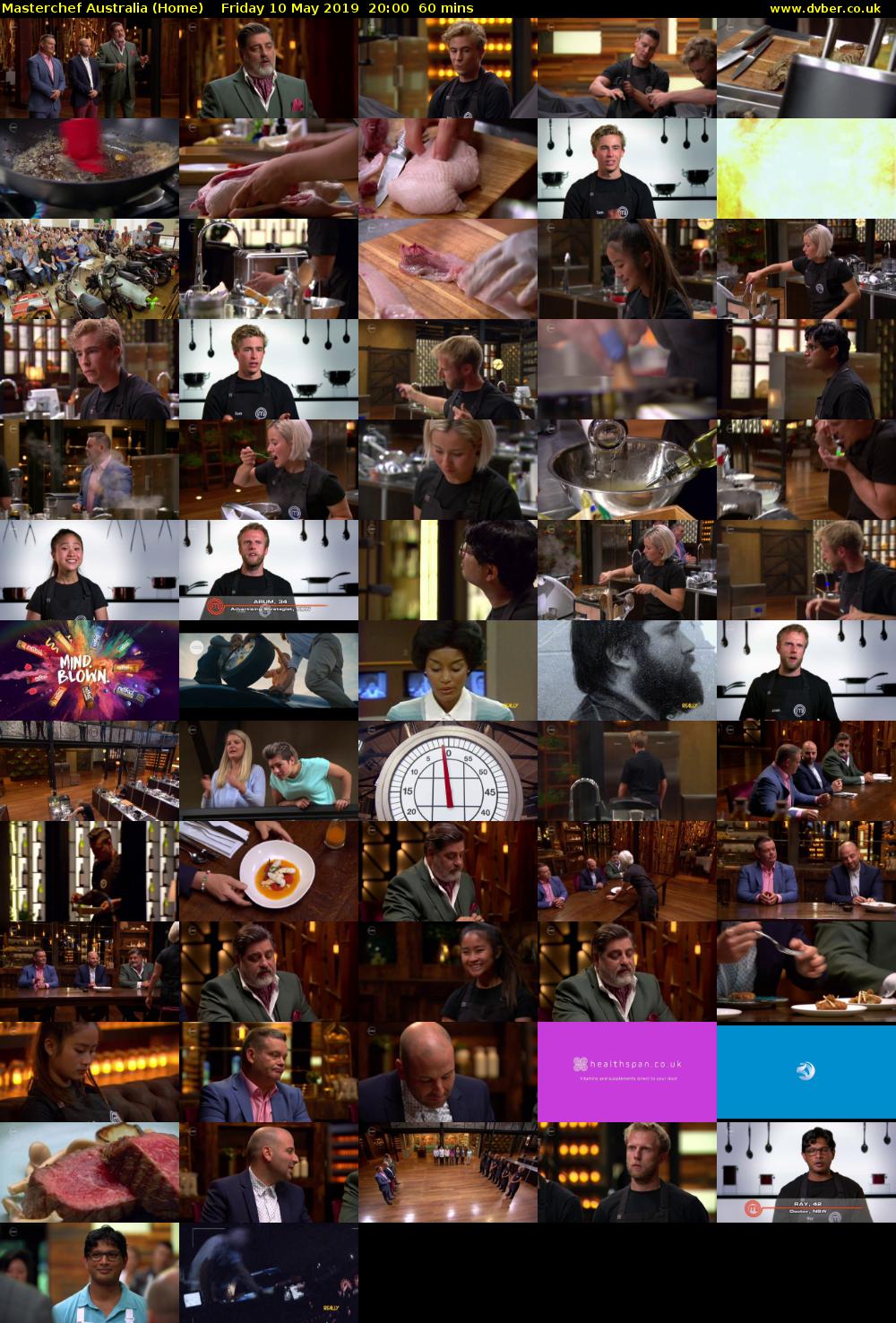 MasterChef Australia (Home) Friday 10 May 2019 20:00 - 21:00