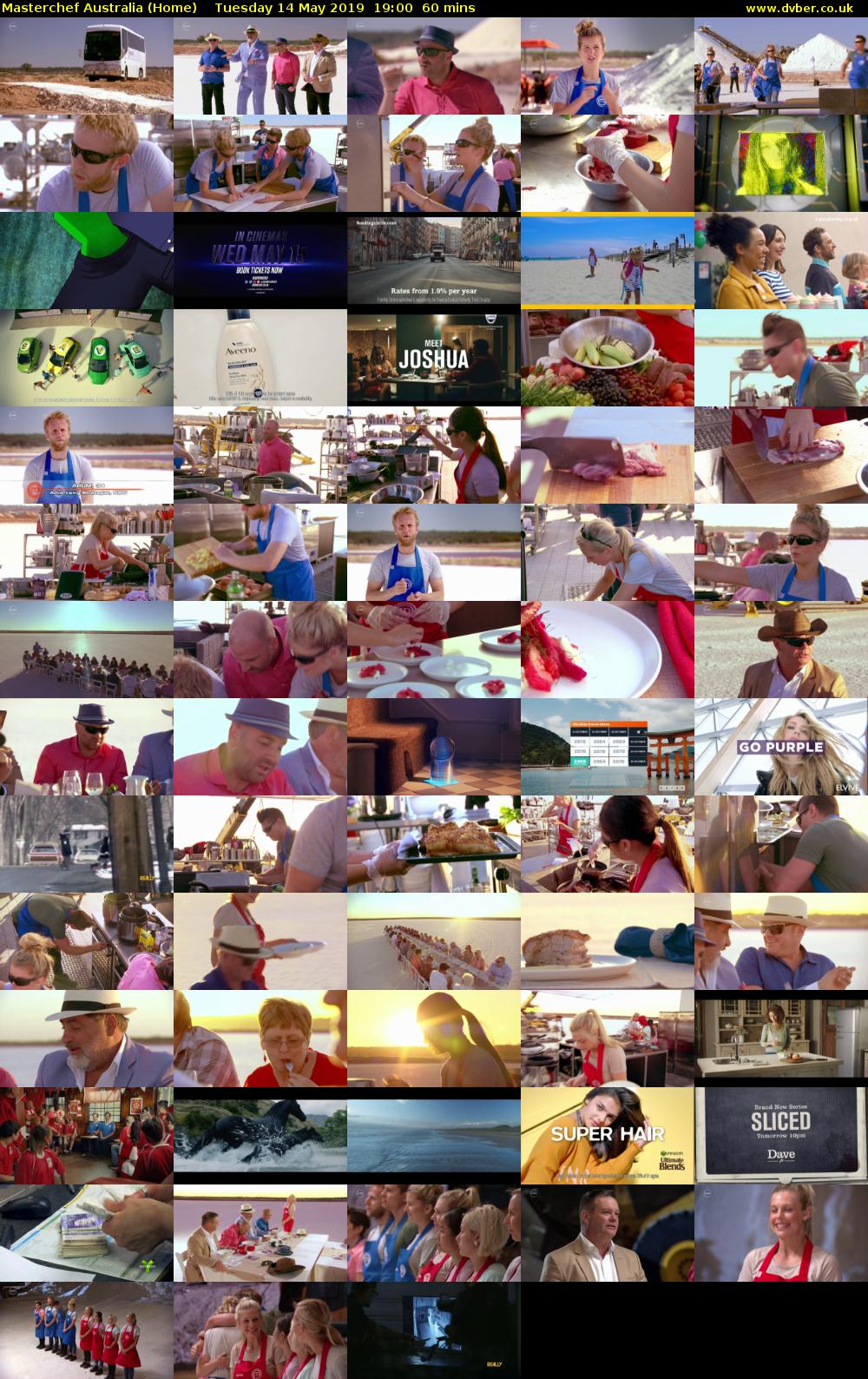 MasterChef Australia (Home) Tuesday 14 May 2019 19:00 - 20:00