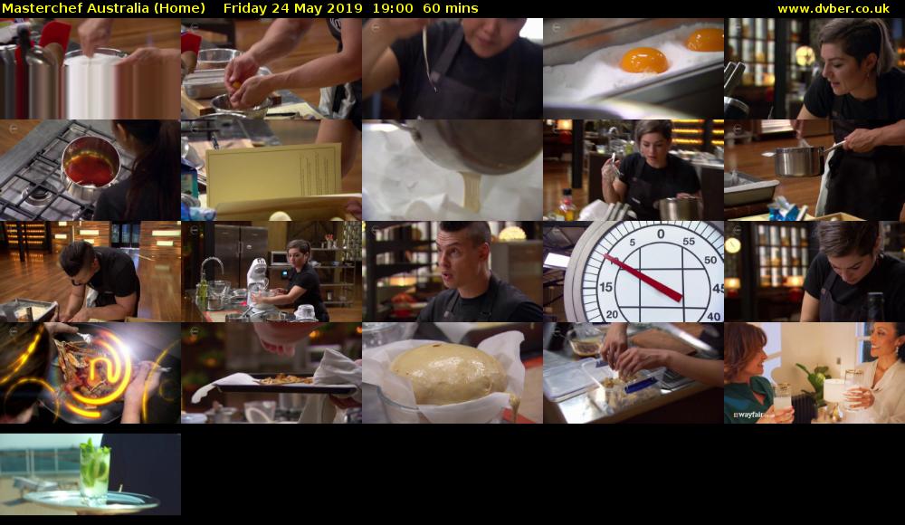 MasterChef Australia (Home) Friday 24 May 2019 19:00 - 20:00
