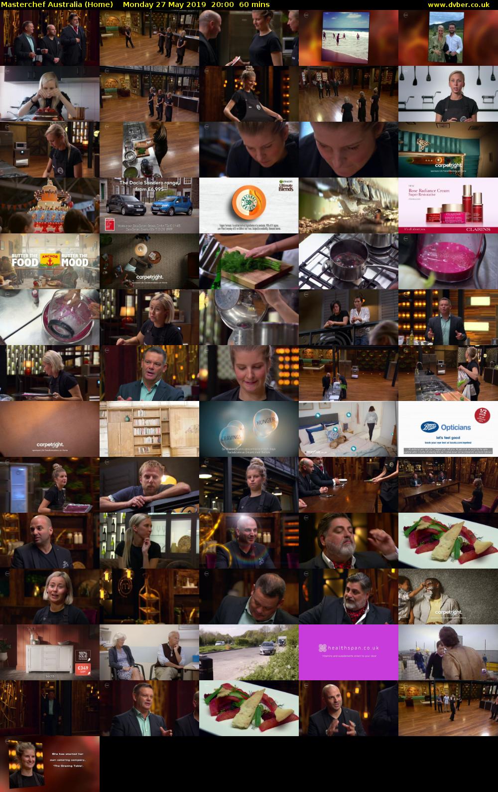 MasterChef Australia (Home) Monday 27 May 2019 20:00 - 21:00