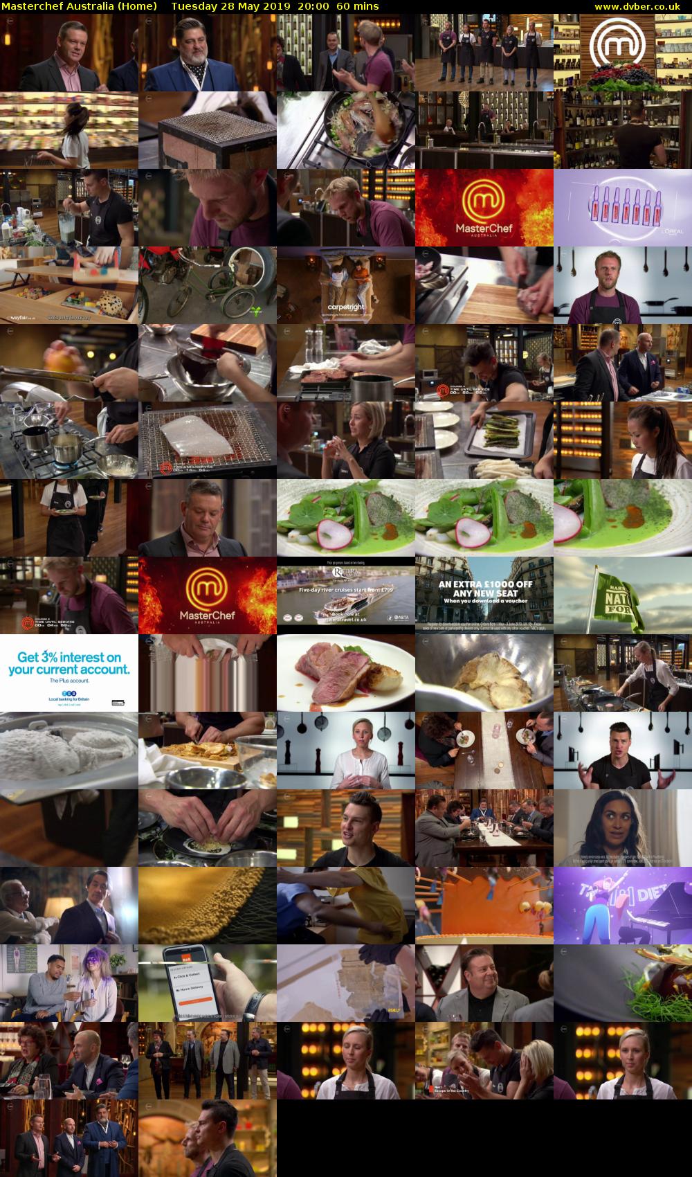 MasterChef Australia (Home) Tuesday 28 May 2019 20:00 - 21:00