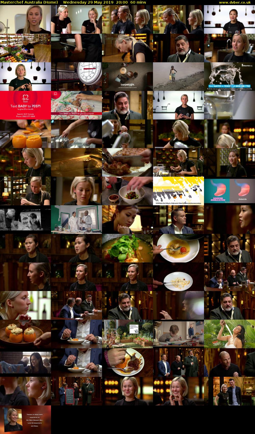 MasterChef Australia (Home) Wednesday 29 May 2019 20:00 - 21:00