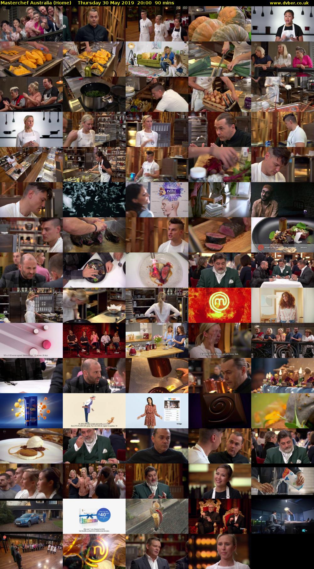 MasterChef Australia (Home) Thursday 30 May 2019 20:00 - 21:30