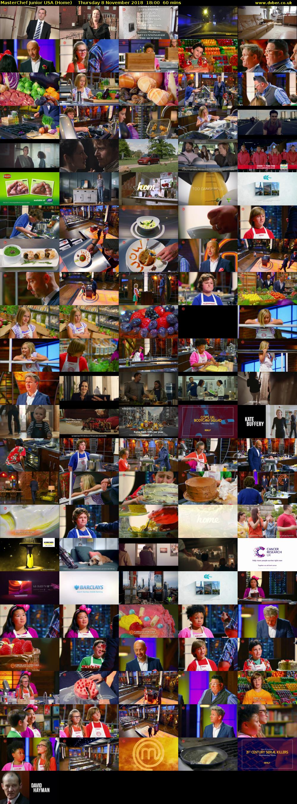MasterChef Junior USA (Home) Thursday 8 November 2018 18:00 - 19:00