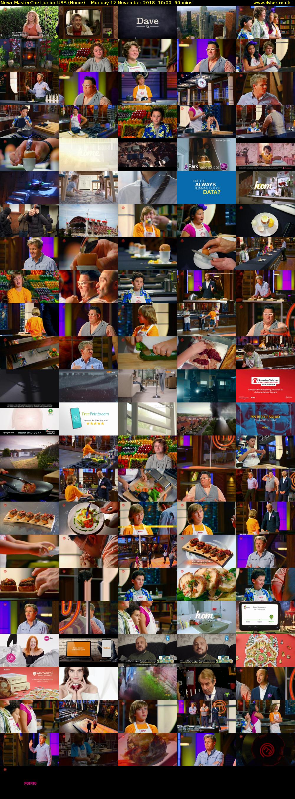 MasterChef Junior USA (Home) Monday 12 November 2018 10:00 - 11:00