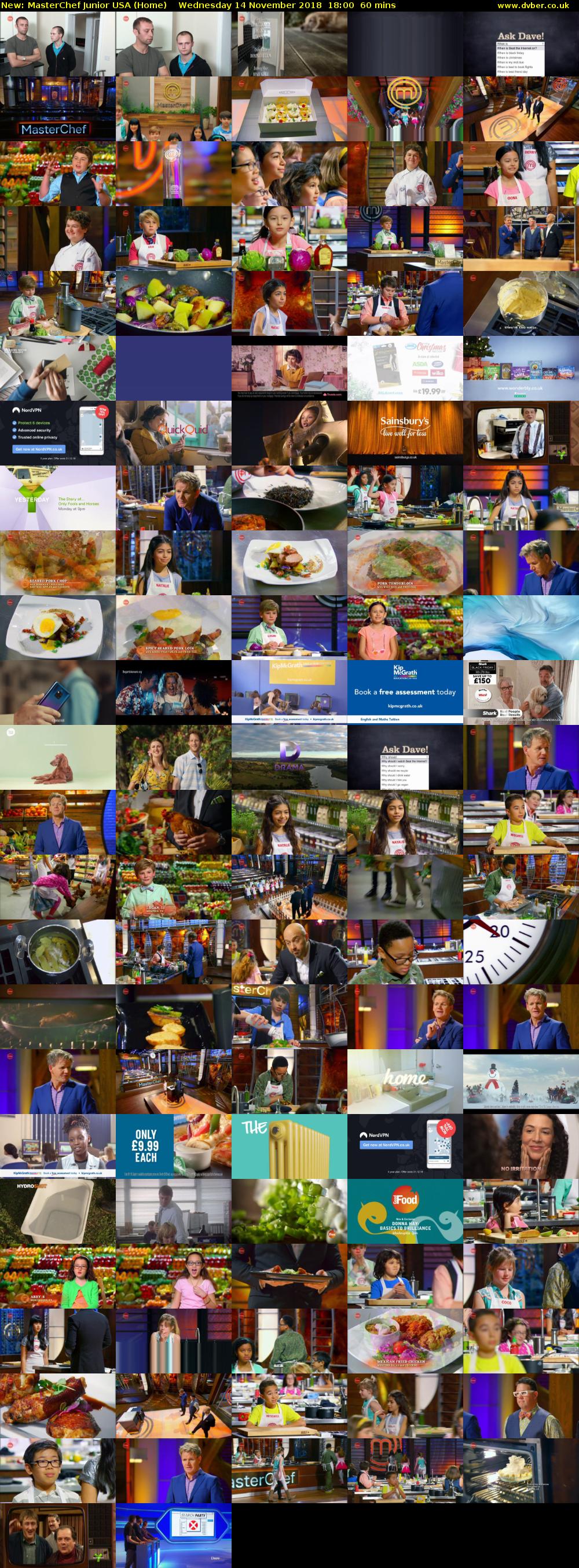 MasterChef Junior USA (Home) Wednesday 14 November 2018 18:00 - 19:00