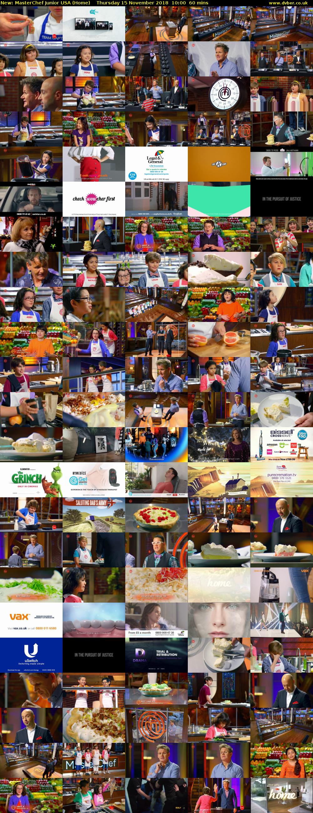 MasterChef Junior USA (Home) Thursday 15 November 2018 10:00 - 11:00