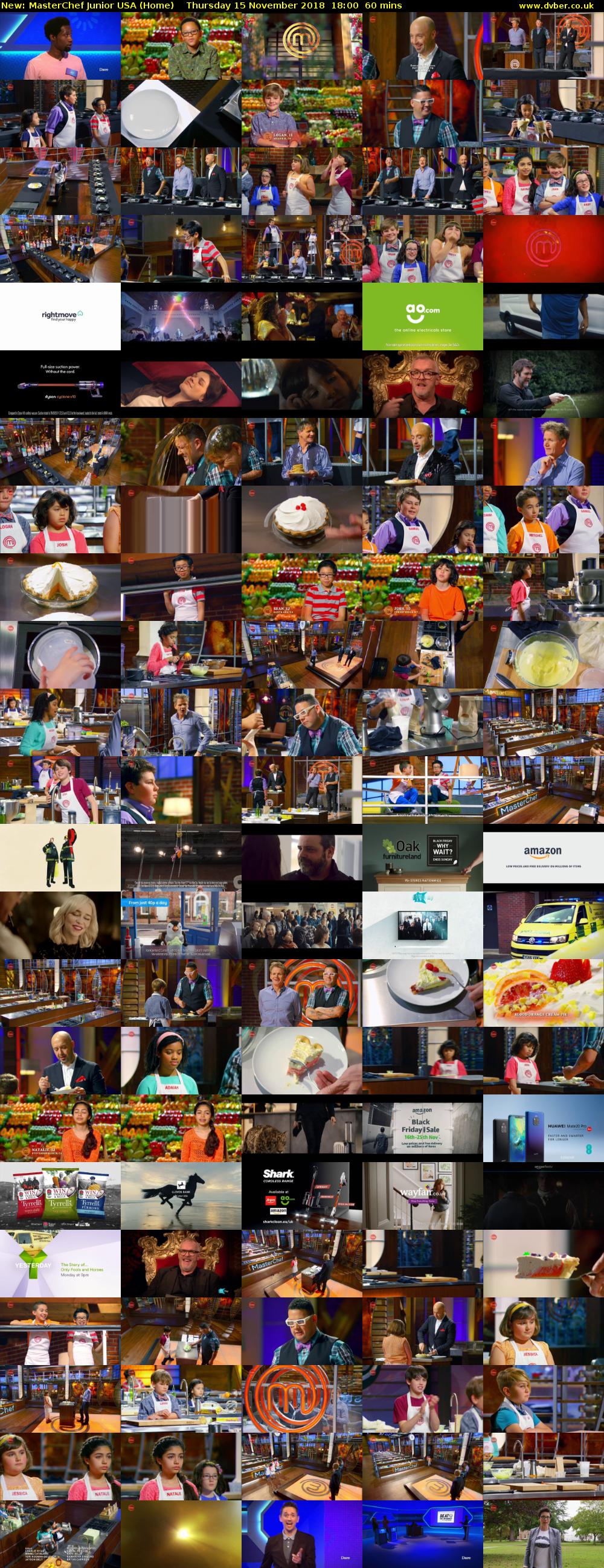 MasterChef Junior USA (Home) Thursday 15 November 2018 18:00 - 19:00