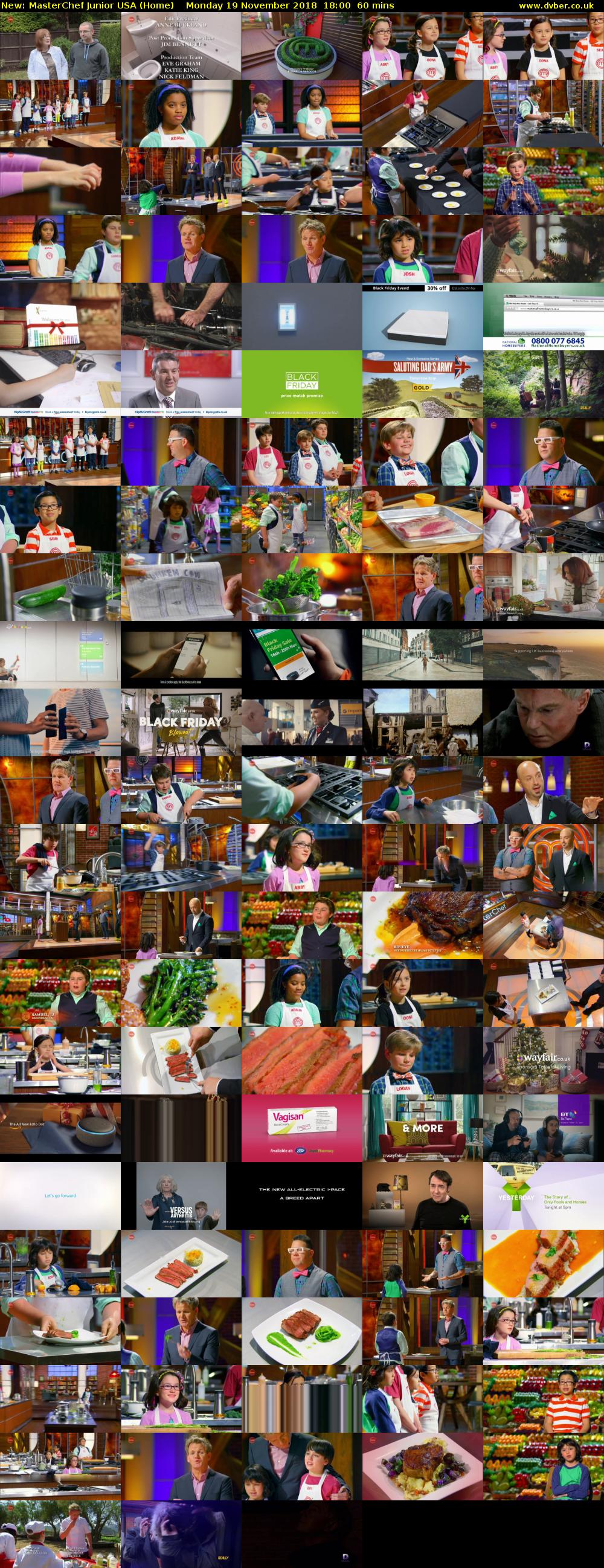 MasterChef Junior USA (Home) Monday 19 November 2018 18:00 - 19:00