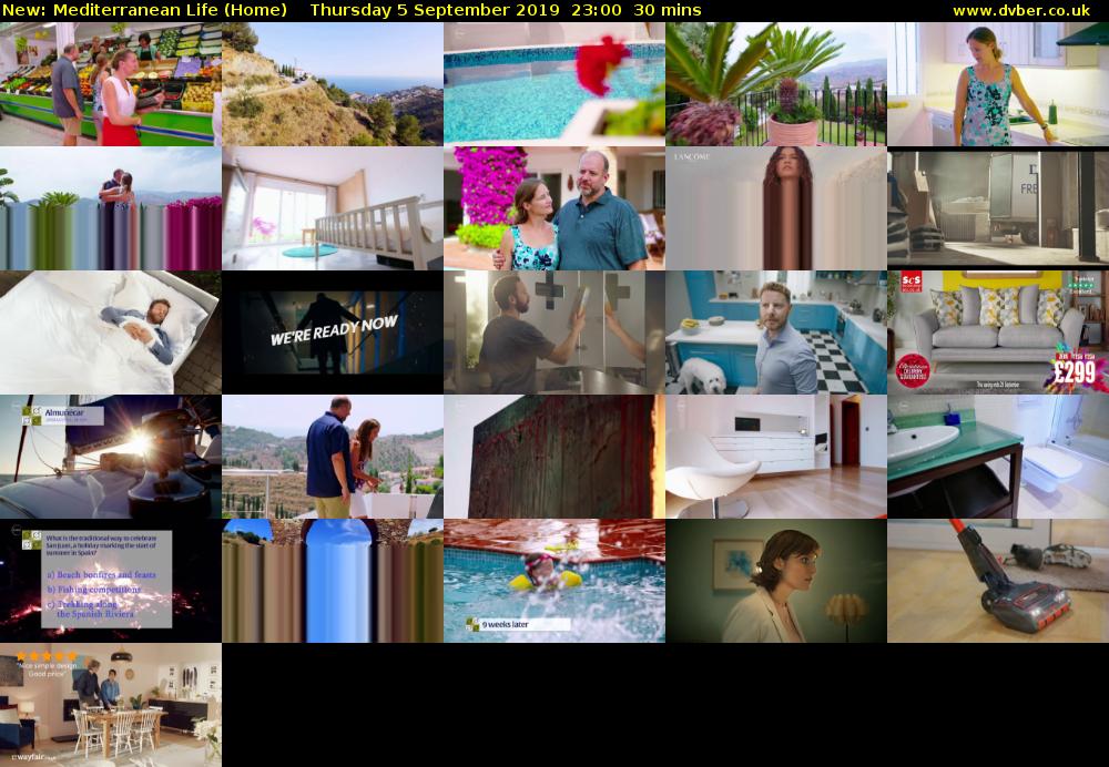 Mediterranean Life (Home) Thursday 5 September 2019 23:00 - 23:30