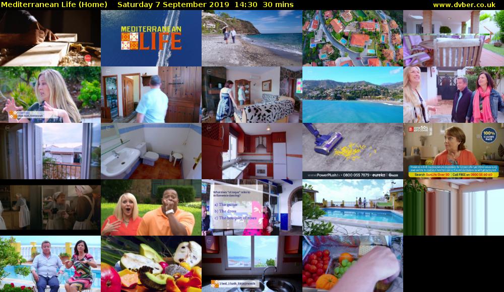 Mediterranean Life (Home) Saturday 7 September 2019 14:30 - 15:00