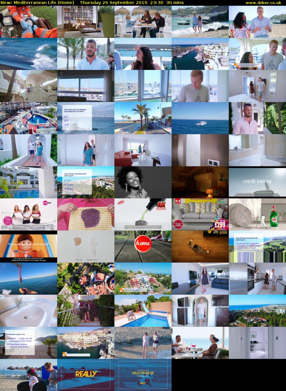 Mediterranean Life (Home) Thursday 26 September 2019 23:30 - 00:00