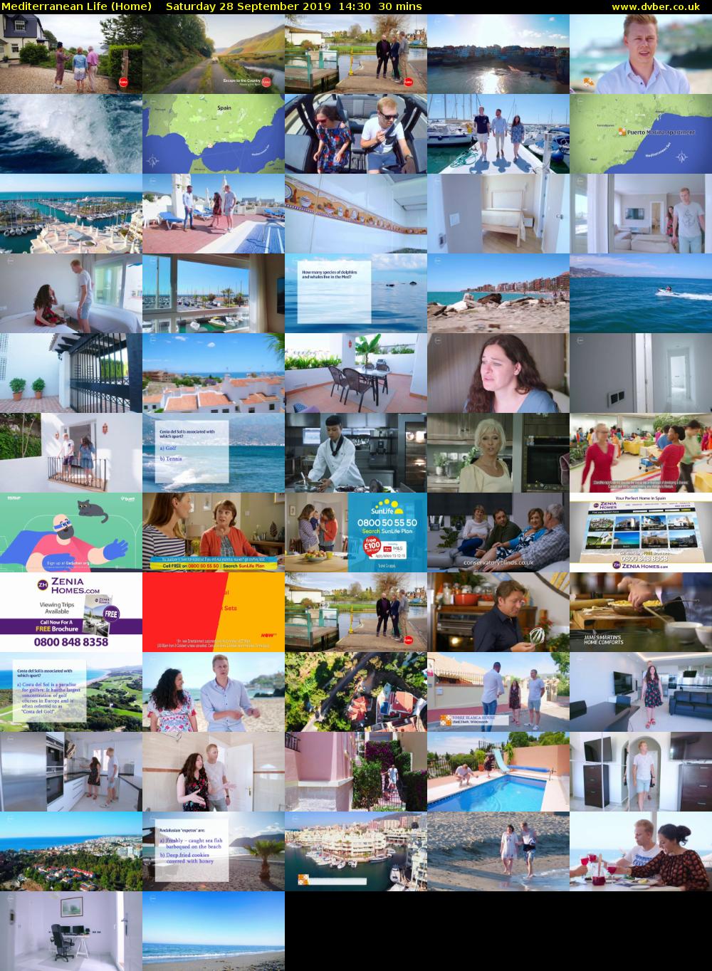Mediterranean Life (Home) Saturday 28 September 2019 14:30 - 15:00