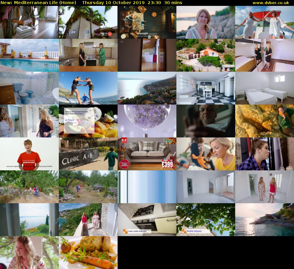 Mediterranean Life (Home) Thursday 10 October 2019 23:30 - 00:00