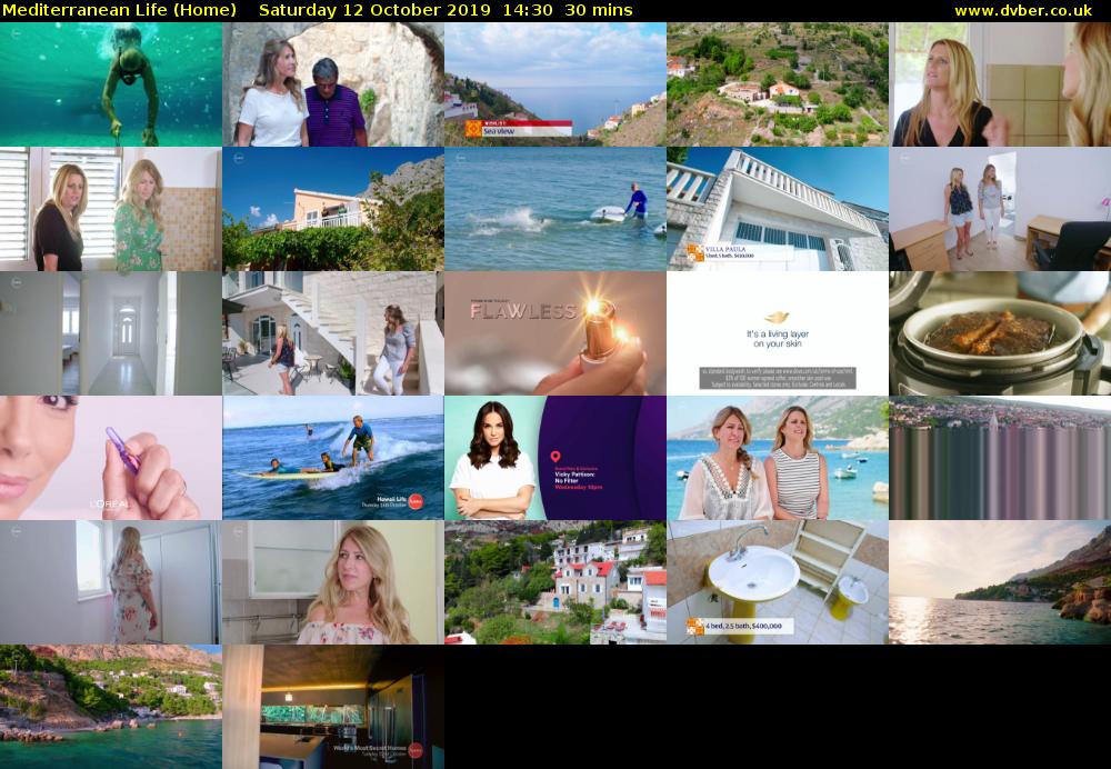 Mediterranean Life (Home) Saturday 12 October 2019 14:30 - 15:00