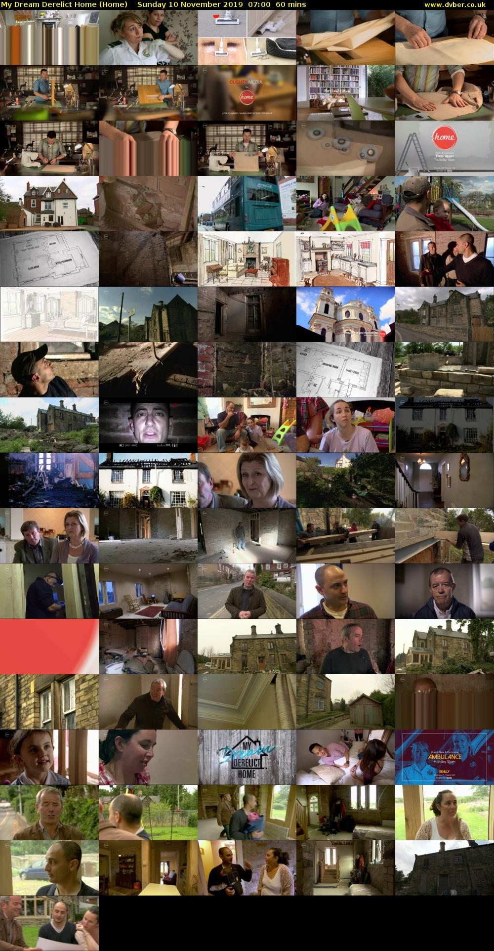 My Dream Derelict Home (Home) Sunday 10 November 2019 07:00 - 08:00