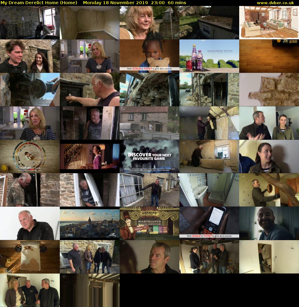 My Dream Derelict Home (Home) Monday 18 November 2019 23:00 - 00:00