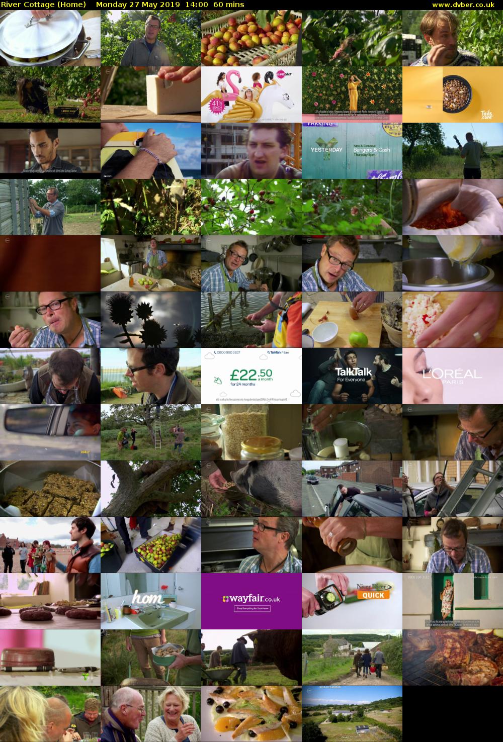 River Cottage (Home) Monday 27 May 2019 14:00 - 15:00